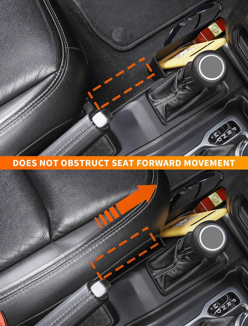 Savadicar GT-2 Shifter Storage Box, Gear Shift Side Tray, Center Console Organizer Compatible with 2018-2025 Jeep Wrangler JL JLU 4XE & Gladiator JT, Interior Storage Accessories, Black, 1 PC - Image 4