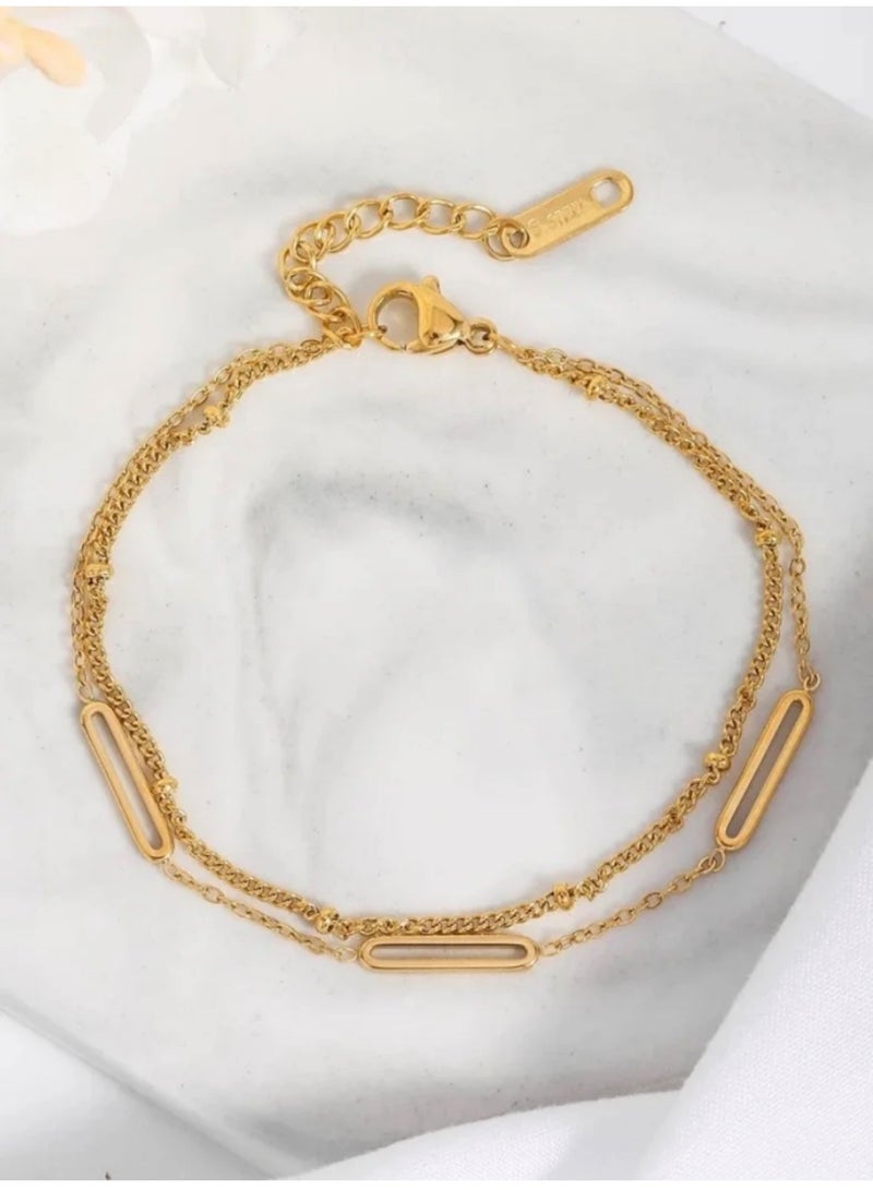 Elegance Amazing Gold Stainless Steel Bracelet For Women - Image 1