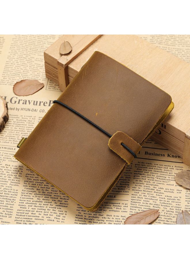 Matt Crazy Horse Leather Handbook Binder Notebook Retro Nostalgic Travel Journal Advanced Sense Cowhide Handmade Notebook - Image 1