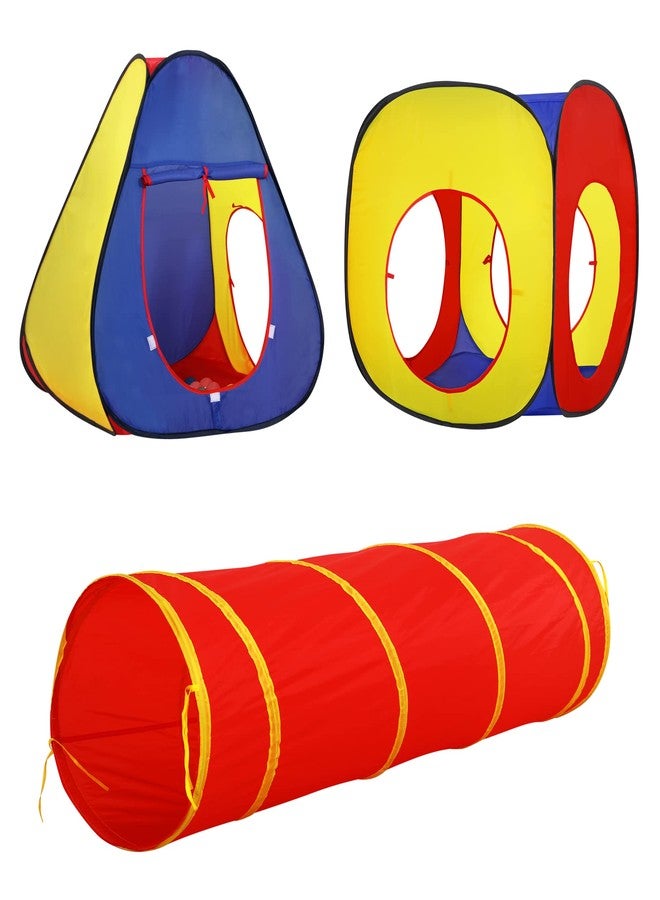 LimitlessFunN 3pc Pop Up Kids Play Tent, Crawl Tunnel, Ball Pit | Includes Carrying Case |, Children Indoor Playhouse for Baby, Toddlers, Boys & Girls, 47" D x 126" W x 34" H - Image 5