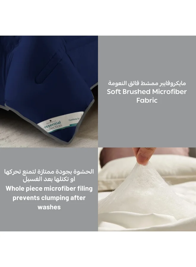 Donetella SINGLE - 2Pcs Bedding Comforter Set, Single Size 170x230 cm - 2-Pcs Digital Print Quilted Bed Set, Microfiber Fabric - 1 Comforter And  1 Pillow Sham  | Best Price UAE