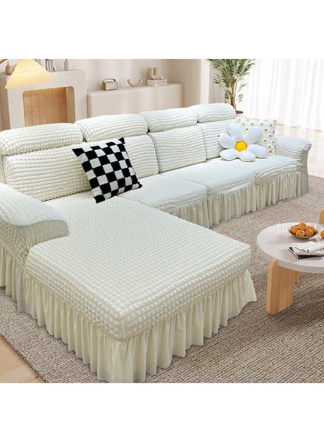 4-Piece  (3+2+1+1) sofa cover Super Stretchable Wrinkle-free Full Coverage Sofa Slipcover Exquisitely Detailed Slip Flexible Resistant Jacquard Sofa Cover Set - Image 3