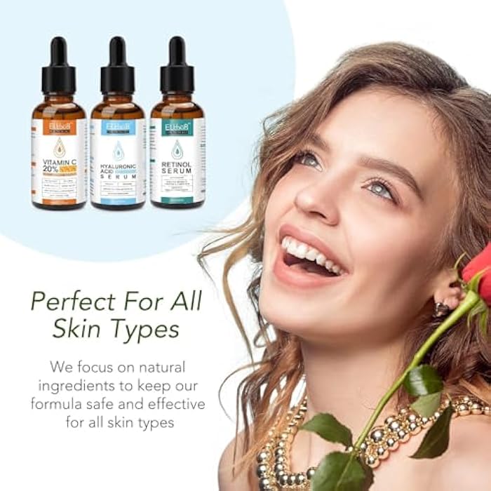 ELBBUB Age Defying Facial Serum - Vitamin C, Retinol & Hyaluronic Acid Serum Set for Wrinkles, Fine Lines, Skin Firmness & Moisture Retention - Collagen Boost & Deep Nourishment - Image 5