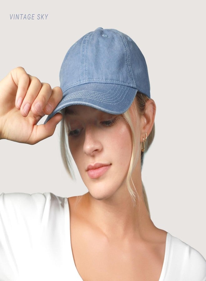 CHOK.LIDS Everyday Vintage Baseball Cap for Men and Women Unisex Adjustable Lightweight Polo Style Curved Brim (Vintage Khaki) - Image 5