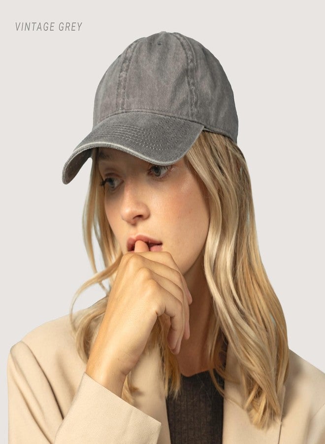 CHOK.LIDS Everyday Vintage Baseball Cap for Men and Women Unisex Adjustable Lightweight Polo Style Curved Brim (Vintage Khaki) - Image 3
