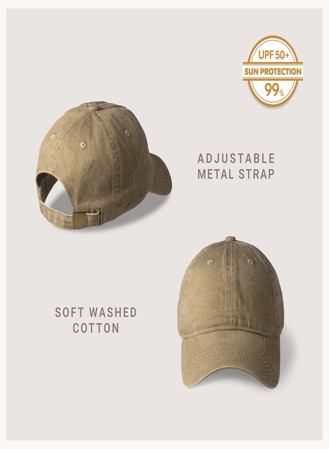 CHOK.LIDS Everyday Vintage Baseball Cap for Men and Women Unisex Adjustable Lightweight Polo Style Curved Brim (Vintage Khaki) - Image 2