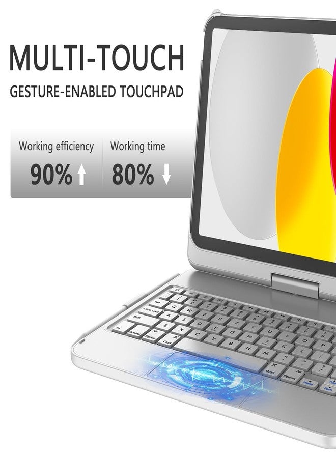 تاييانج جراب لوحة مفاتيح TaIYanG لجهاز iPad من الجيل العاشر 10.9 بوصة (2022) والجيل الحادي عشر (A16) (2025)، جراب لوحة مفاتيح مع لوحة لمس للجيلين الحادي عشر والعاشر - دوران 360 درجة، حامل قلم، لوحة مفاتيح لجهاز iPad من الجيل العاشر - Image 3