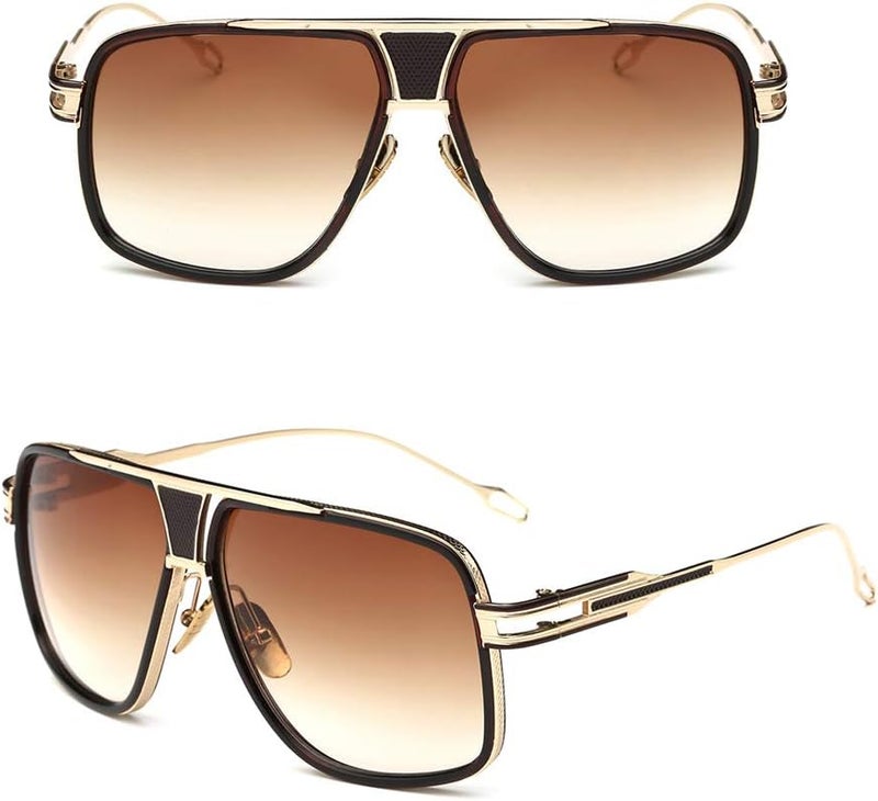 GOBIGER Aviator Sunglasses for Men 100% UV Protection Goggle Alloy Frame with Case - Image 3