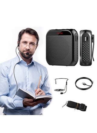 Portable Voice Amplifier with Wired Microphone Headset Rechargeable Speaker with LED Display Waist  Shoulder Wearable Loudspeaker Stereo Surround Sound  Long Battery Life for Teaching, Tour Guide, M - pzsku/Z53F0D6F60C5D27E39D2BZ/45/1748314777/b043d059-7d01-4ebc-a967-7323756d1115