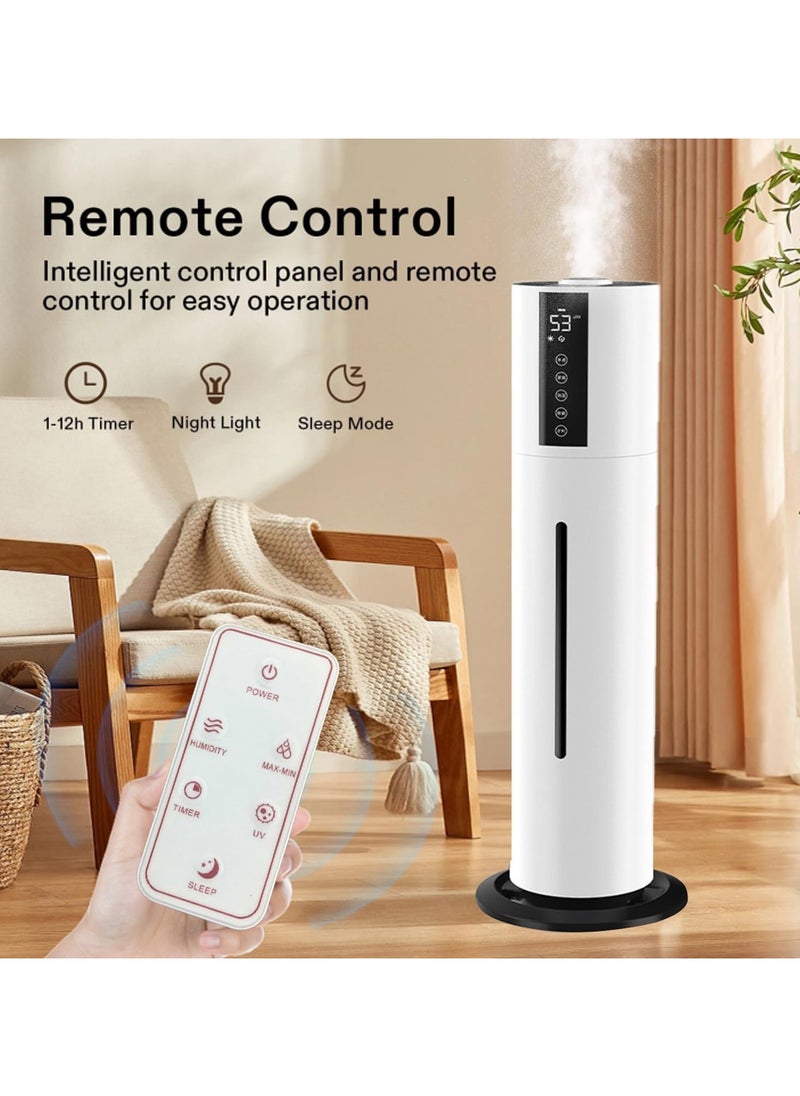 TAPIT - Large Humidifiers for Bedroom 7.5L Ultrasonic Cool Mist Top Fill Humidifier with 3 Mist Speed and Remote Control Air Humidifier for Large Room (D) - Image 1