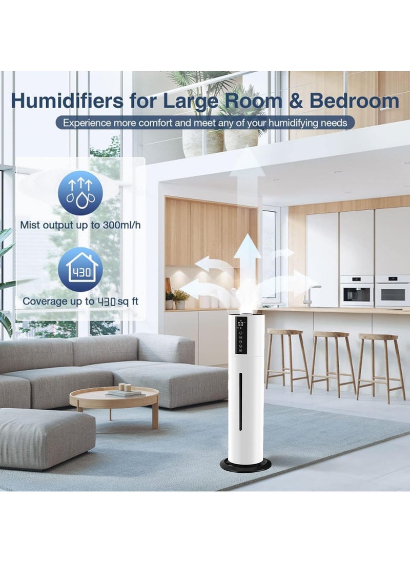 TAPIT - Large Humidifiers for Bedroom 7.5L Ultrasonic Cool Mist Top Fill Humidifier with 3 Mist Speed and Remote Control Air Humidifier for Large Room (D) - Image 1