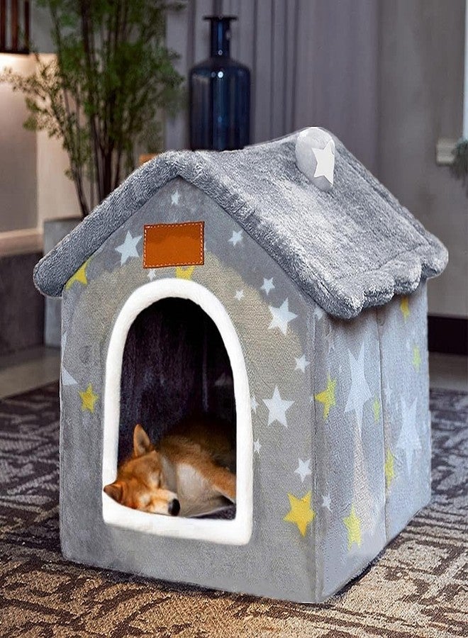 BXEBUI Dog House Indoor Memory Sponge, Foldable Dog House Kennel Bed Mat with Cushion for Small Medium Large Dogs Cats, Winter Warm Cat Nest Puppy Cave Sofa Pet Products (XL) - Image 1
