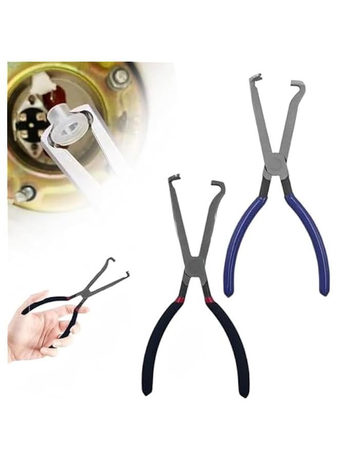 Upgraded 37960 Electrical Disconnect Pliers, 2024 Upgrade Fuel Line Pliers Electrical Connector Pliers, Automotive Electrical Plug Connector Disconnect Tools for Push Tab Style Plugs (Black+Blue)  - Image 1