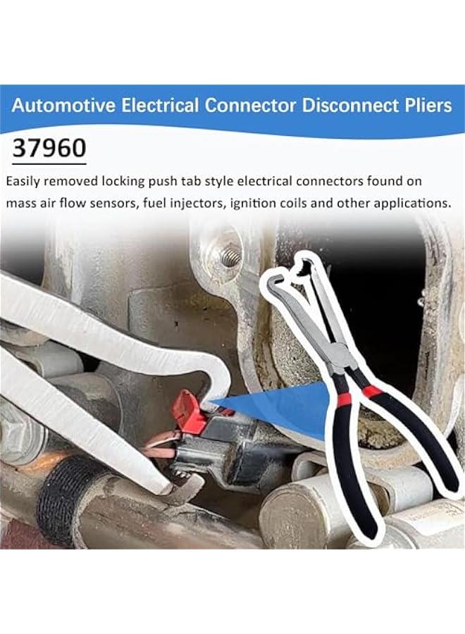 Upgraded 37960 Electrical Disconnect Pliers, 2024 Upgrade Fuel Line Pliers Electrical Connector Pliers, Automotive Electrical Plug Connector Disconnect Tools for Push Tab Style Plugs (Black+Blue)  - Image 2