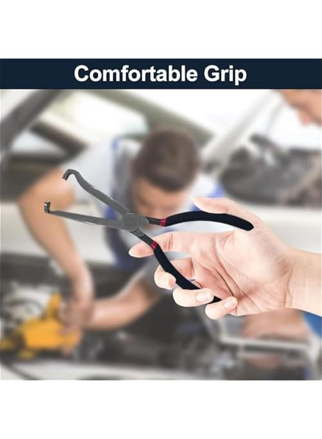 Upgraded 37960 Electrical Disconnect Pliers, 2024 Upgrade Fuel Line Pliers Electrical Connector Pliers, Automotive Electrical Plug Connector Disconnect Tools for Push Tab Style Plugs (Black+Blue)  - Image 3