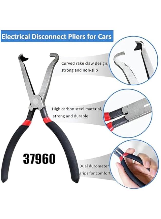 Upgraded 37960 Electrical Disconnect Pliers, 2024 Upgrade Fuel Line Pliers Electrical Connector Pliers, Automotive Electrical Plug Connector Disconnect Tools for Push Tab Style Plugs (Black+Blue)  - Image 5