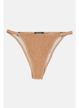 Missguided Women High Leg Bikini Bottom, Beige  - Image 1
