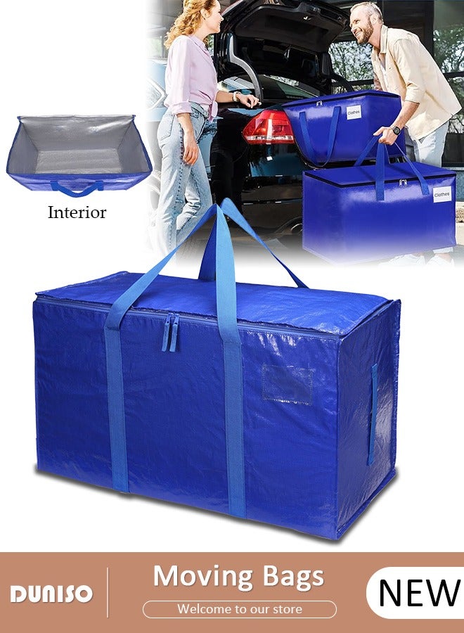 DUNISO Large Moving Bags, Heavy Duty Moving Storage Tote Bags with Tag Port, Foldable Clothes Storage Bags with Zippers and Reinforced Carrying Handles, Storage Bags for Travelling, Moving, Camping  - Image 1