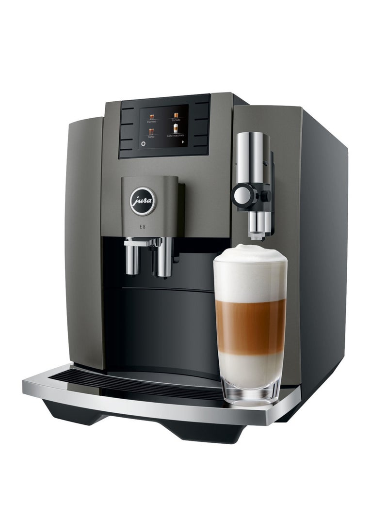 jura - Jura E8 (Dark Inox) Bean-To-Cup Fully-Automatic Coffee Machine - Image 1