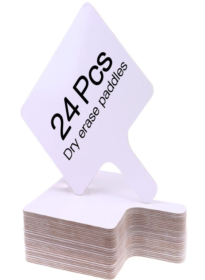 Yiphates 24 Pieces Dry Erase Answer Paddles Handheld Double Sided Paddles Mini White Boards Small White Board Dry Erase Signs Auction WhiteBoard for Students Teachers Classroom Voting Bridal Shower Games - Image 1