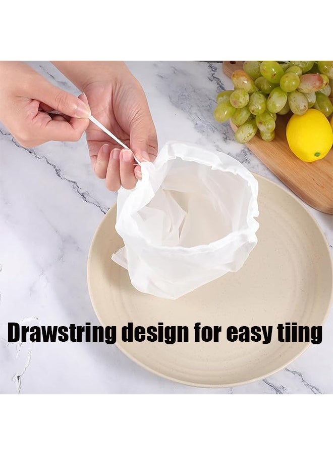 واي جيه 4 قطع أكياس تصفية حليب الصويا الغذاء الصف كيس فلتر عصير الخضار ، 200 شبكة 20 * 30 سنتيمتر حقيبة شبكة دقيقة كيس فلتر الحليب لجميع الأغراض مصفاة طعام نايلون قماش قطني - Image 4