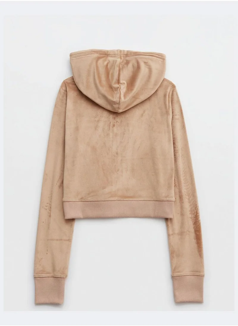 Aerie Velour Drawstring Hoodie