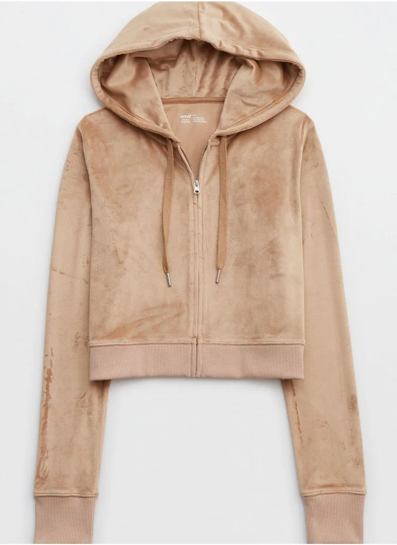 Aerie Velour Drawstring Hoodie