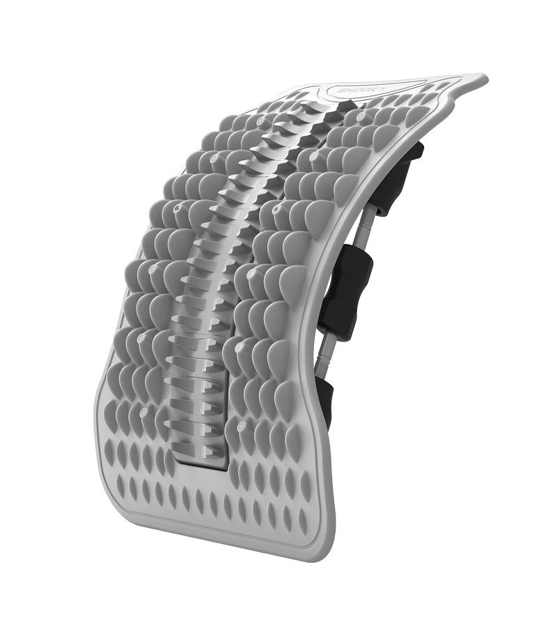 Gray Lumbar Support Massager Stretcher Adjustable Angle Home Office Use - Image 5