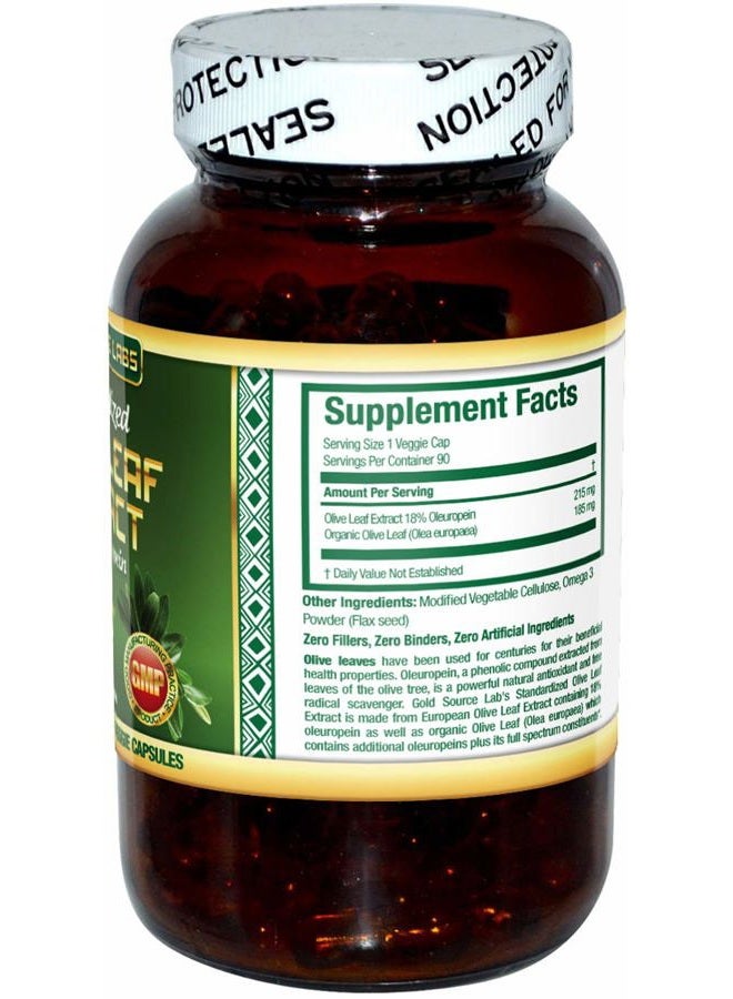 Gold Source Labs كبسولات مستخلص أوراق الزيتون العضوي - مستخلص أوراق الزيتون العضوي النقي بالإضافة إلى مستخلص أوليوروبين القياسي، 90 كبسولة نباتية، 400 ملغ مركب أقصى قوة لصحة المناعة - Image 3