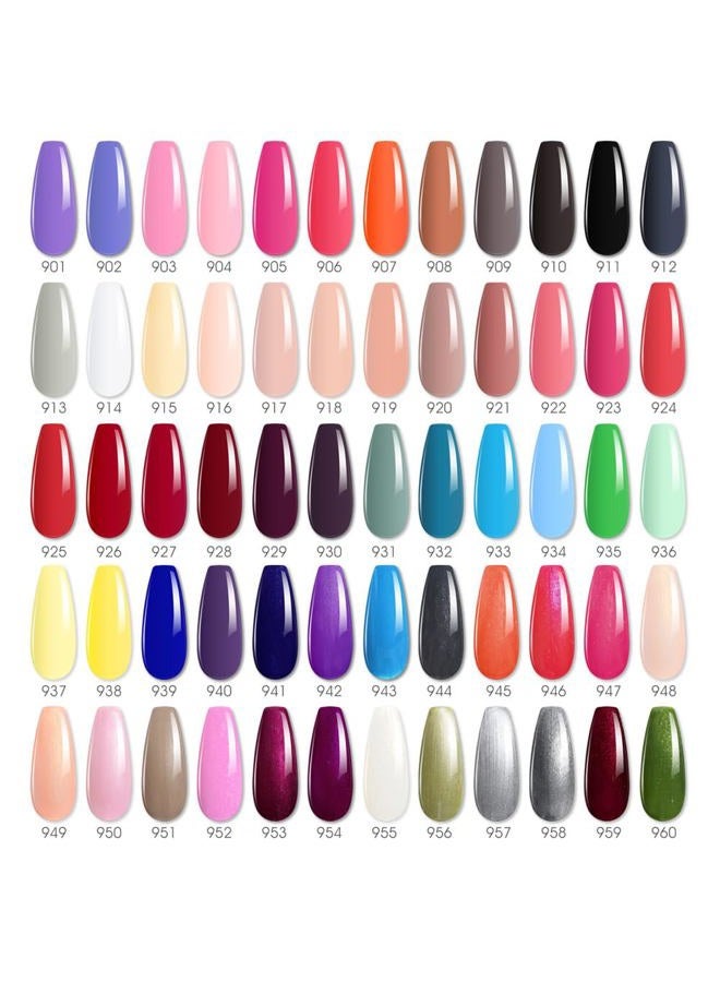 V VENALISA VENALISA VIP1 Set 62 PCS 7.5ml Gel Nail Polish Kit with Color Card Base Top coat,UV LED Soak Off Gel Polish Starter Manicure,Suitable to DIY at Home Nail Art Salon - Image 2