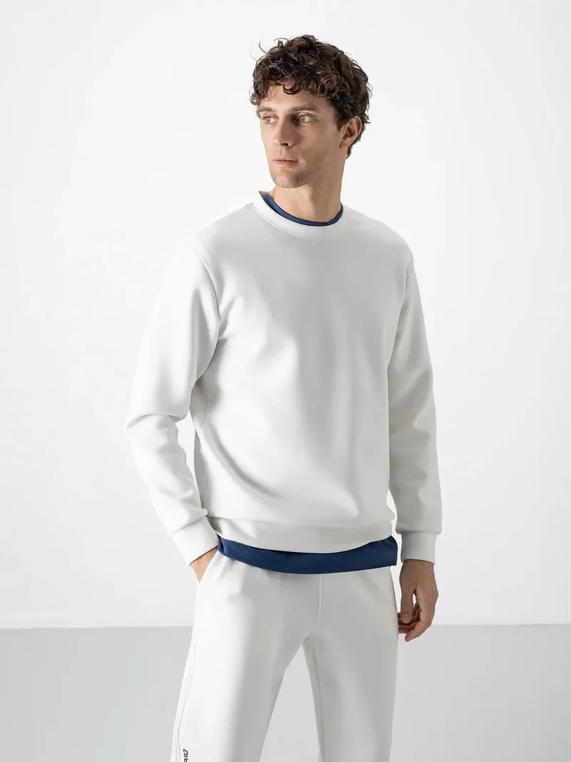 تومي لايف TOMMY Men's Plain Crew Neck Sweatshirt