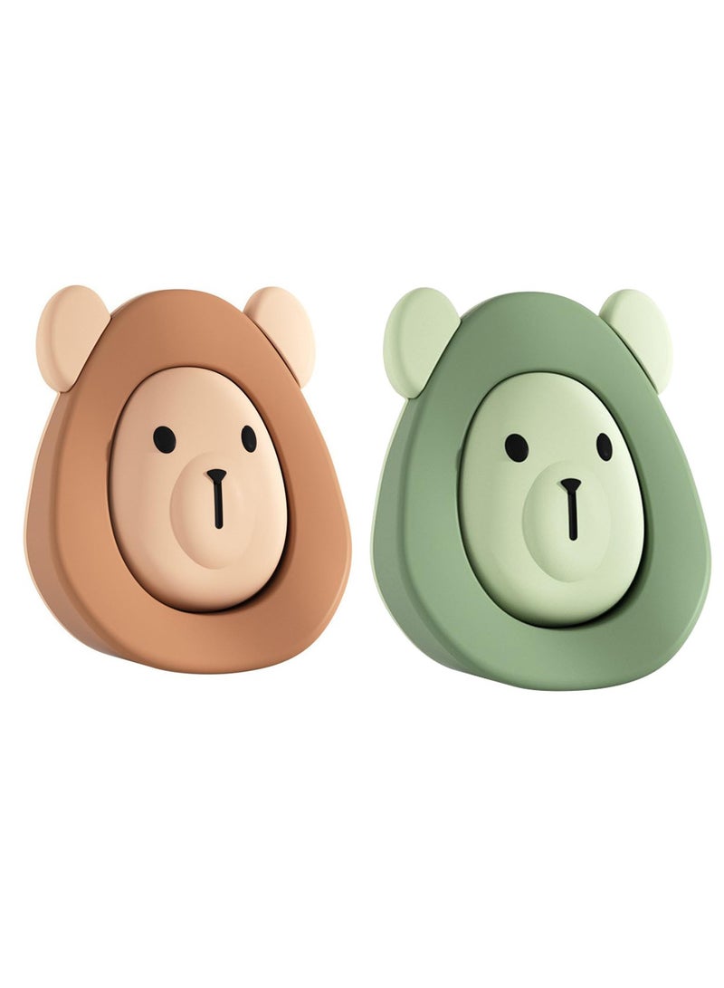 Excefore Door Stopper, Cute Door Stopper Rubber, Rubber Silicone Gate Door Stoppers, Holder Doorstop Floor Wall Protector with Storage Base, 2pcs - Image 1