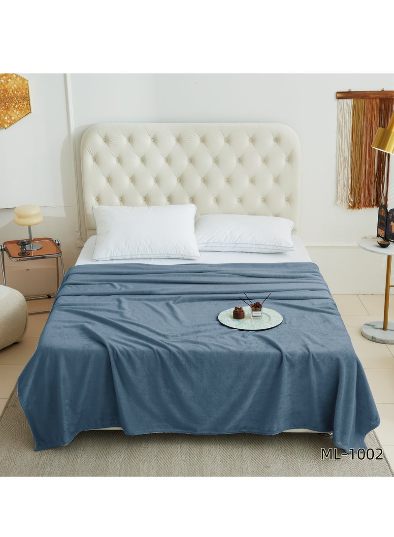 ShinyFlower Milk Velvet Blanket 300GSM Ultra Soft Lightweight for Bed Sofa Couch 160x240cm 