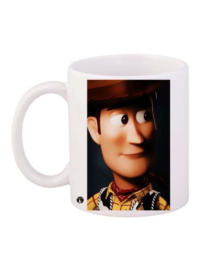 RYN Sheriff Woody Printed Coffee Mug White/Beige/Brown 11ounce