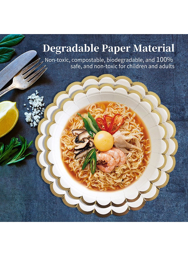 Disposable Tableware Set for 8 Guests Disposable Paper Dinnerware Plates Cups Napkins for Birthday Camping Picnics Party  - Image 3