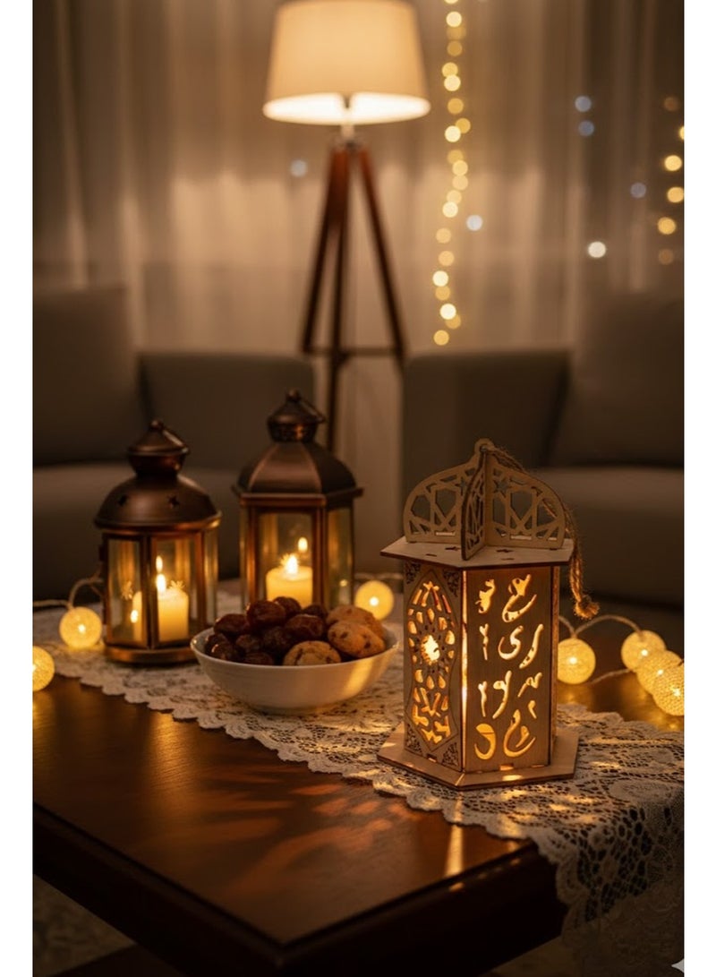 co arma A wooden pendant with lighting suitable for the Ramadan atmosphere - Image 1