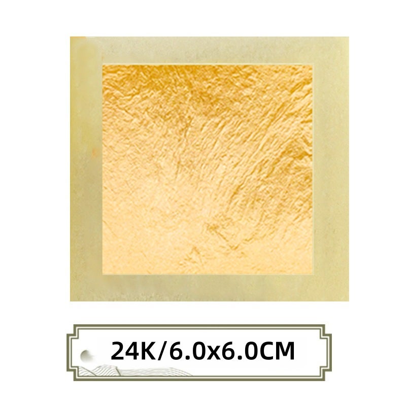 【24K/98 Pure Gold Foil Paper/Quality Comparison】Buddha Statue Gilding, Gold Brushing, Gold Painting, Thangka Gold, Gold Bean Paste Gold - Image 1