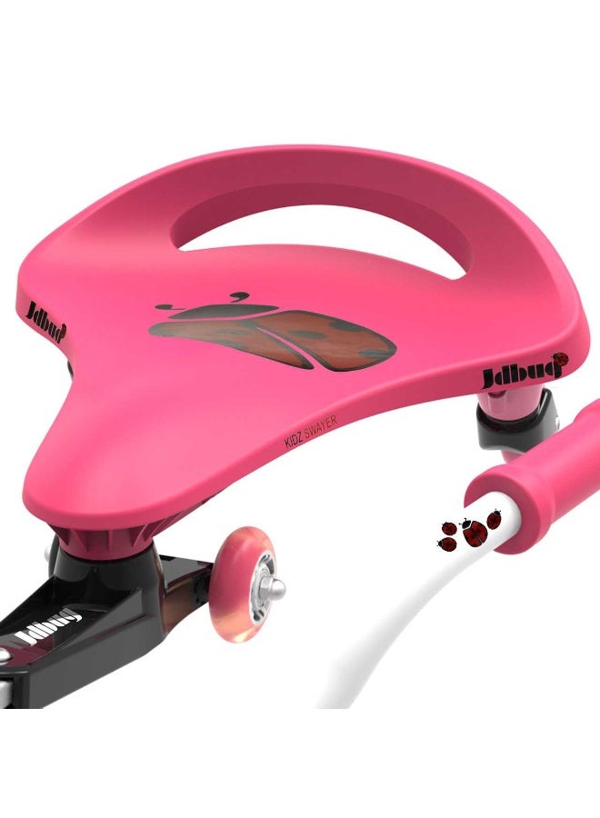 JD Bug Kidz Swayer Ride-On Scooter (56.5 x 21.5 x 40.5 cm, Pink) - Image 3