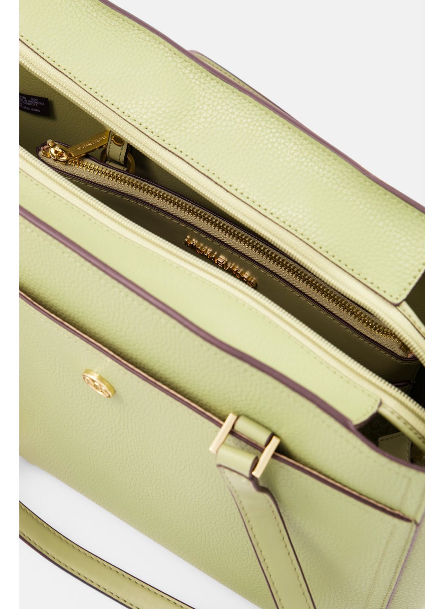 Michael Kors - حقيبة كتف نسائية بشعار العلامة التجارية 34 طول × 28 ارتفاع × 10 عرض، أخضر حكيم - Image 1