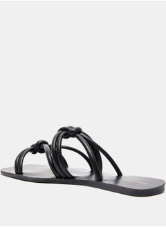 shoexpress Open-Toe Slip-On Sandals with Knot Detail  - Image 3