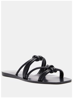 shoexpress Open-Toe Slip-On Sandals with Knot Detail  - Image 2
