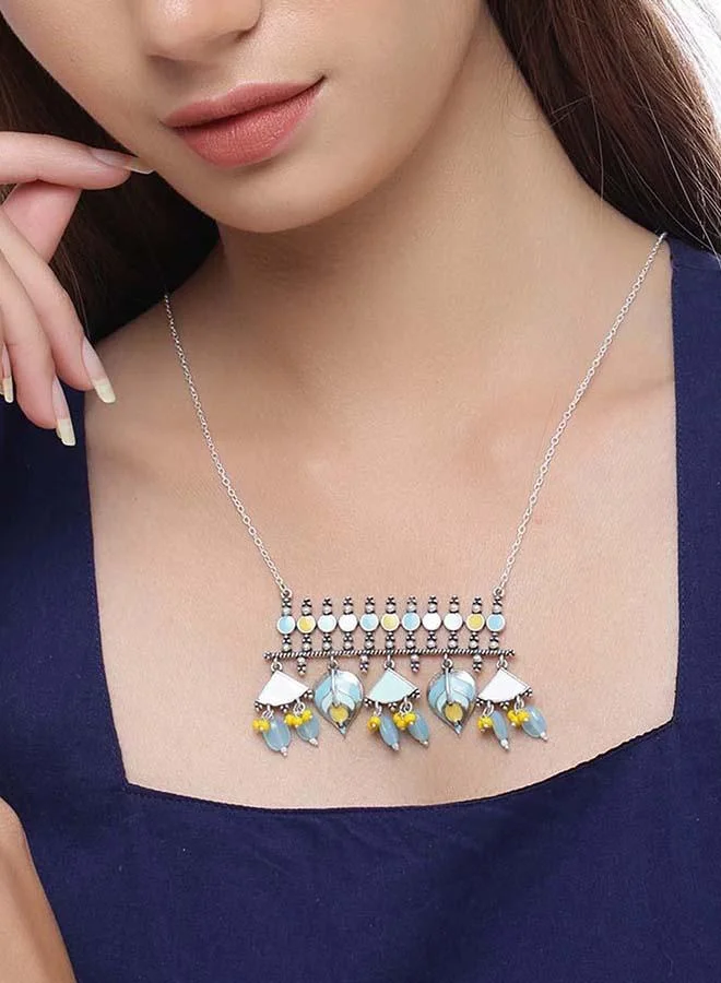 VOYLLA Bagh E Fiza Floral Motifs Brass Necklace