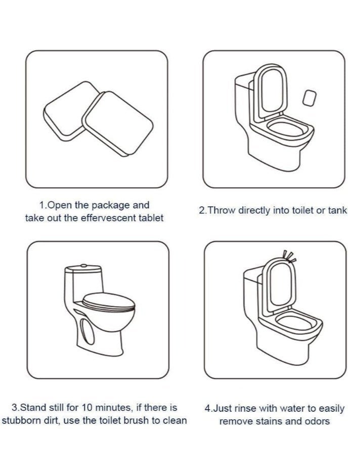 Effective Bathroom Cleaning Tablets - Keep your bathroom sparkling clean with these effective cleaning tablets, specially designed to disinfect and deodorize, making your cleaning routine easy. (12 tablets) - Image 2