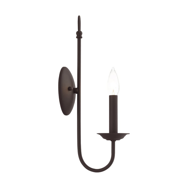 Livex Lighting 42681-07 Steel Wall Sconce for Home Decor; Stylish Wall Decor, 1 Light Fixture Bronze Finish - Image 5