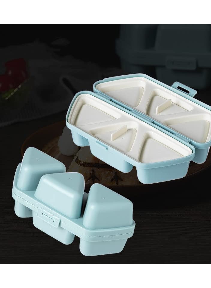 SOLARAE Onigiri Mould Triangle Rice Ball Sushi Mould Makers Triangle Sushi Mould Rice Paddle 6 in 1 Triangle-Heart for Bento or Japanese Box Meal Children Bento Home Kitchen DIY Nori Rice Bento - Image 4