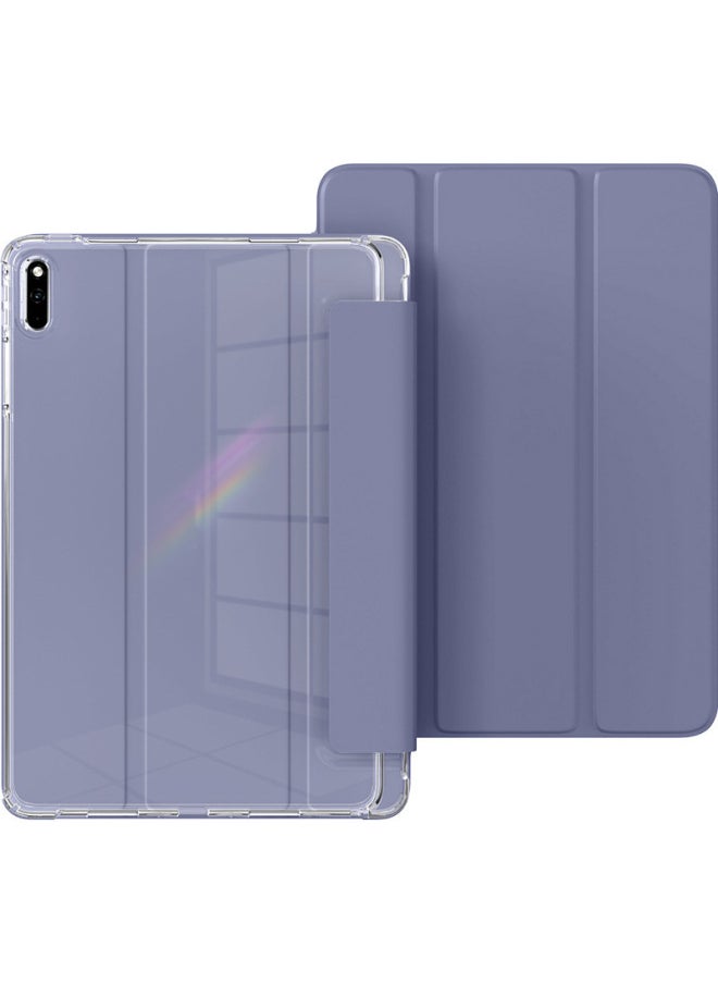 Generic - Suitable For Huawei Flat Panel Matepad112023 Protective Cover V6 Airbag Anti-fall 10.4 With Pen Slot Air11.5-Color:[lavender Purple] Translucent Soft Shell ★ Air Bag Anti-fall ★ Built-in Pen Tray-Applicable Models:For Huawei Matepad【10.4inch】left Pen Tray - Image 1