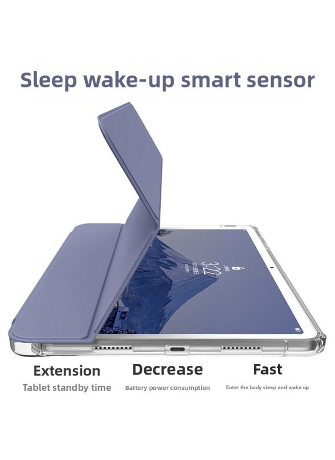 Generic - Suitable For Huawei Flat Panel Matepad112023 Protective Cover V6 Airbag Anti-fall 10.4 With Pen Slot Air11.5-Color:[lavender Purple] Translucent Soft Shell ★ Air Bag Anti-fall ★ Built-in Pen Tray-Applicable Models:For Huawei Matepad【10.4inch】left Pen Tray - Image 1