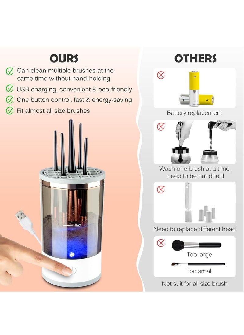 Generic - Automatic Spinning Cosmetic Brush Cleaner, Electric Makeup Brush Cleaner Machine, Fit for All Size Makeup Brush - Image 1