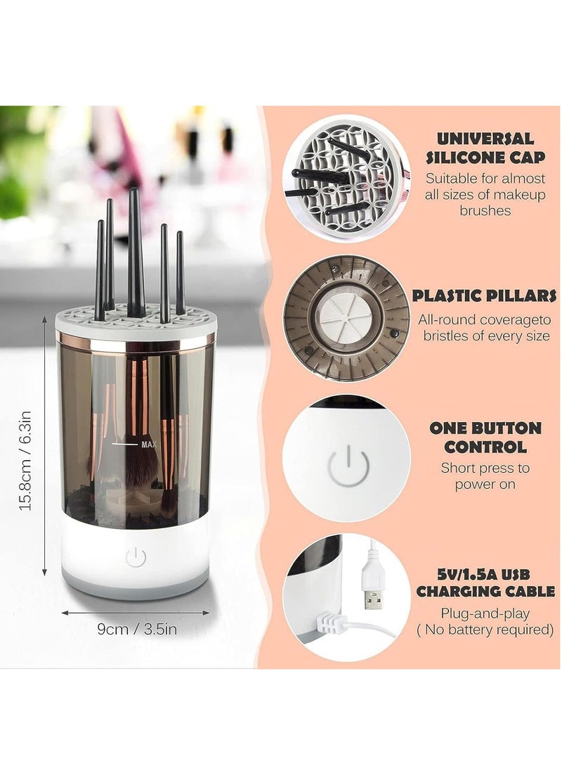Generic - Automatic Spinning Cosmetic Brush Cleaner, Electric Makeup Brush Cleaner Machine, Fit for All Size Makeup Brush - Image 1