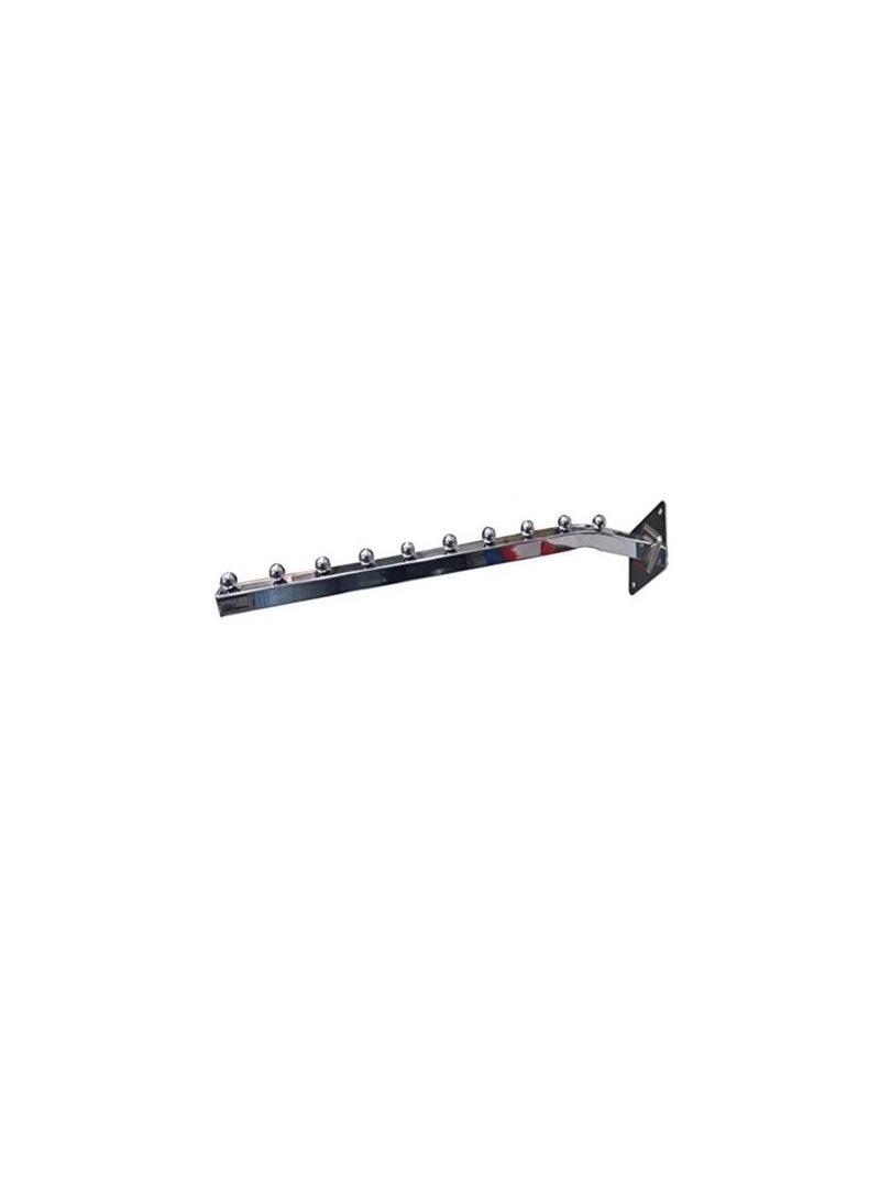 Steel Cloth Slide 10 Balls Wall Hanger, Silver  - Image 3